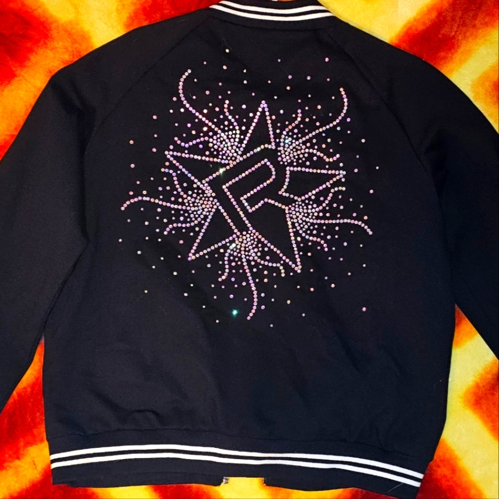 Adult Small Black Rebel Bomber Jacket